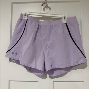 Under Armour Lavender Athletic Shorts with Black Trim